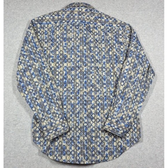 Robert Graham Men Dress Shirt XL Limited Edition 599/700 Flip Cuff Geo Grid - Picture 6 of 13